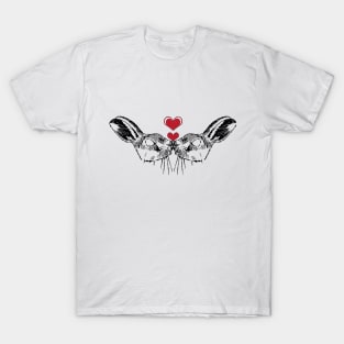 Bunny Love, hearts T-Shirt